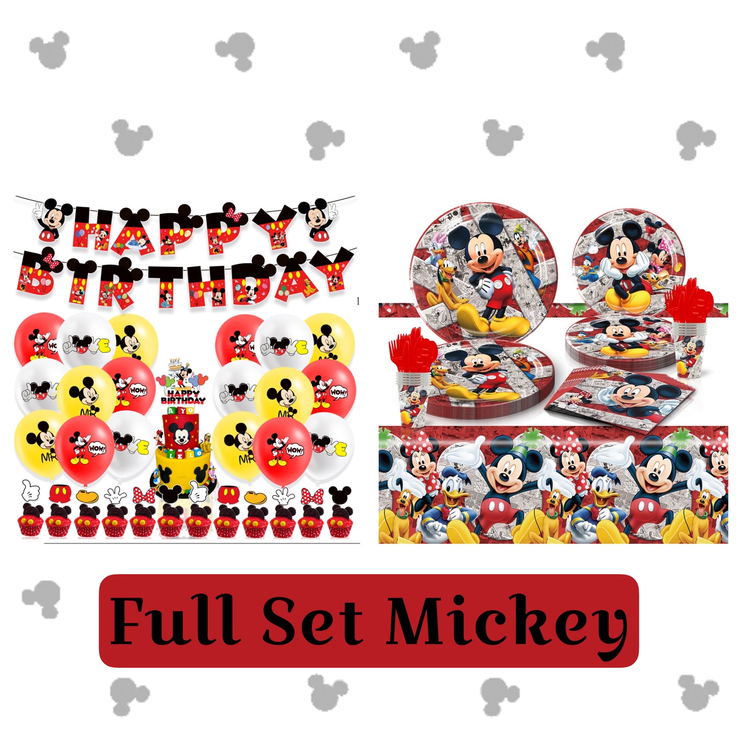 Mickey Mouse party decorations set-table decor.