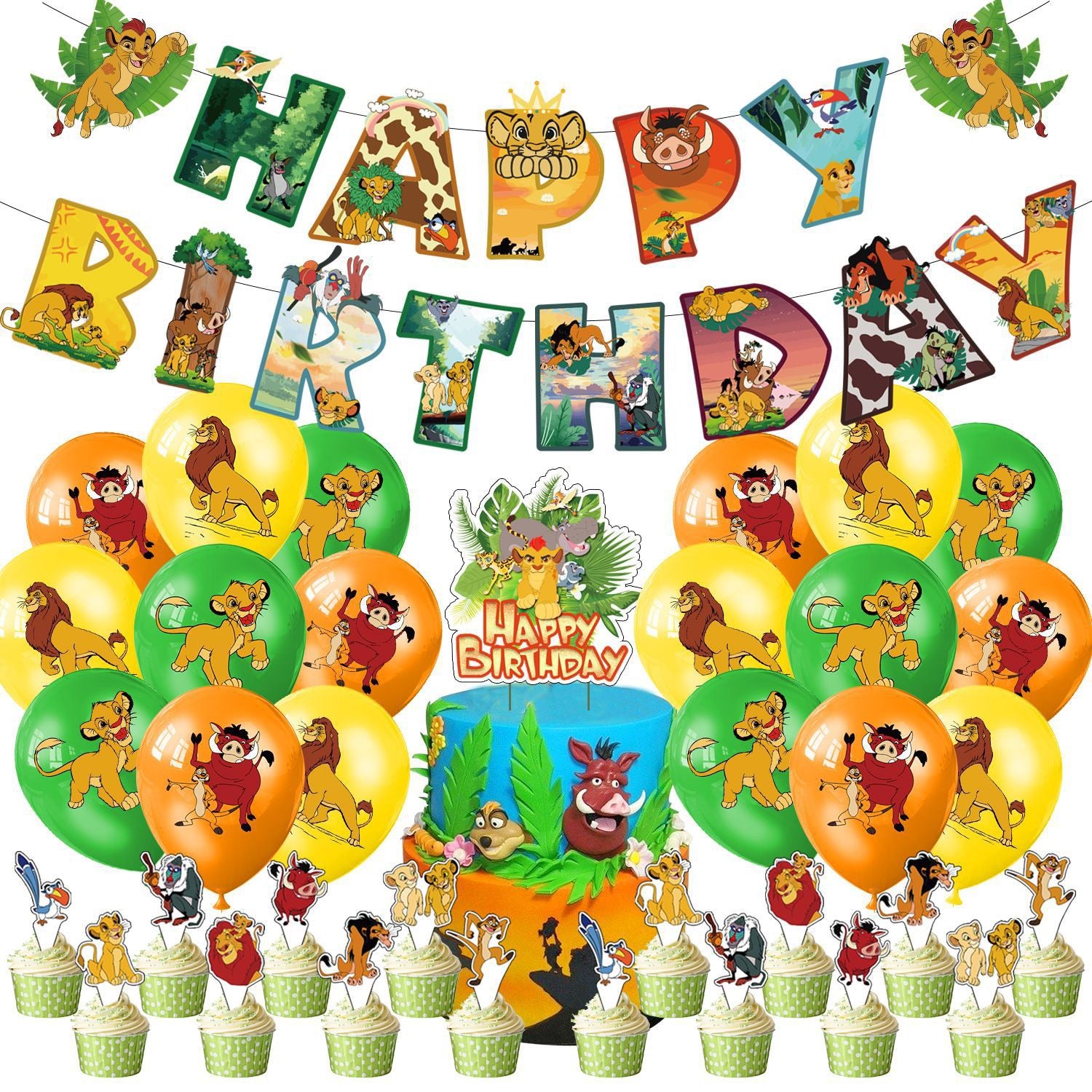 Lion king Birthday Party Decorations – Complete Decoration Set.