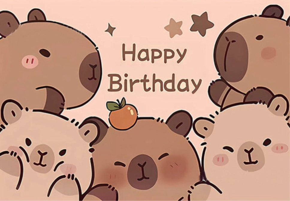 Capybara Birthday Party Decorations – Complete Decoration Set.