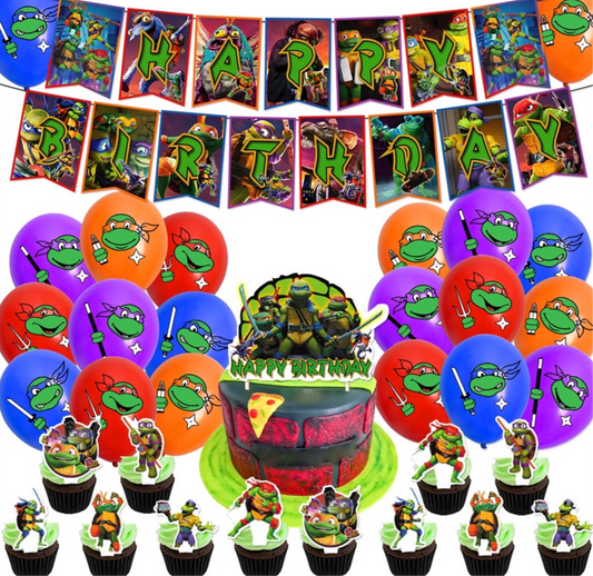 Ninja Turtles Birthday Party Decorations – Complete Decoration Set.