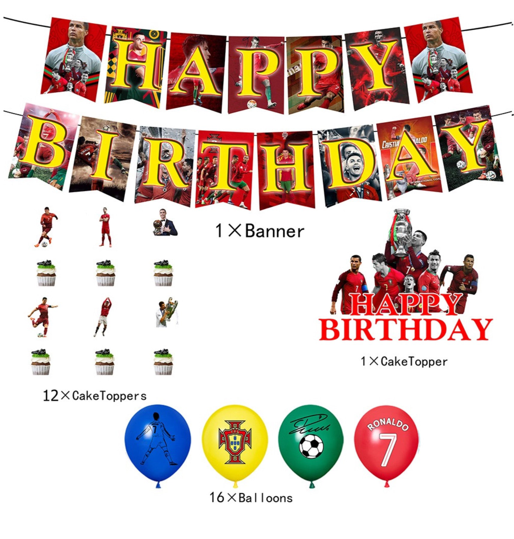 Ronaldo Birthday Party Decorations – Complete Decoration Set.