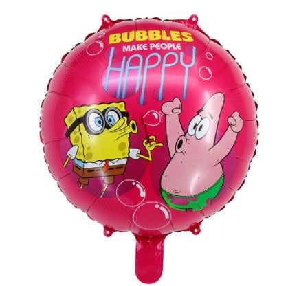 Spongebob foil balloons.