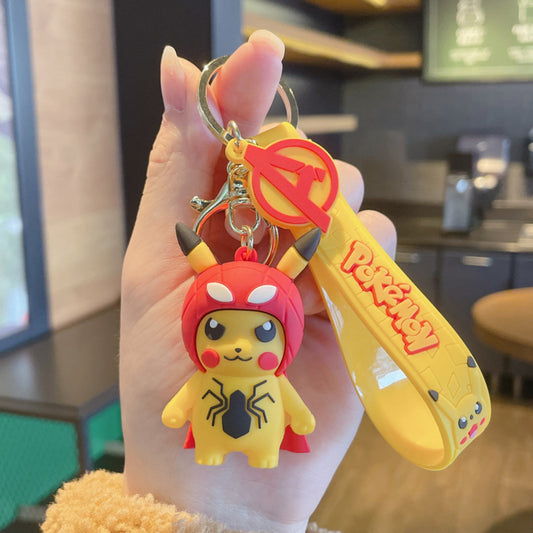 Pikachu as Spiderman Keychain