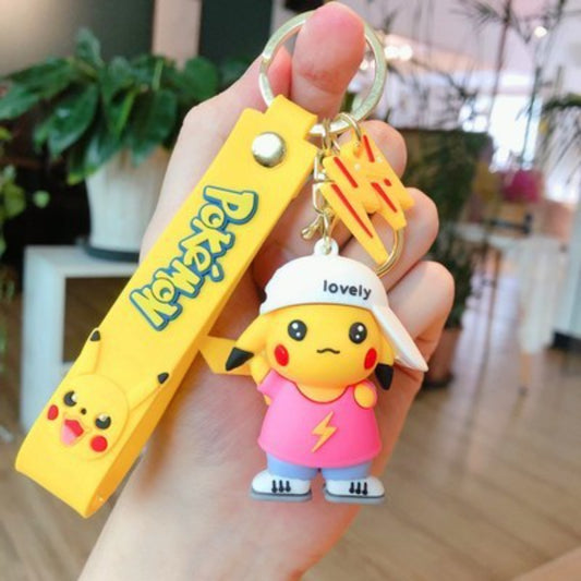 Pikachu Pink Skater outfit Keychain