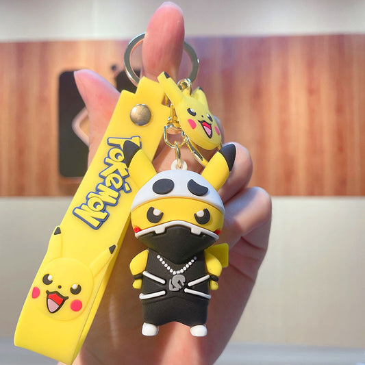 Pikachu angry masked ninja Keychain