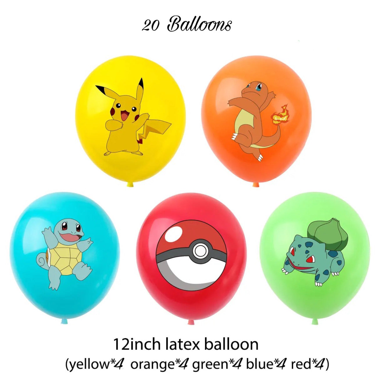 Pokémon (Style A) Birthday Party Decorations – Complete Decoration Set.