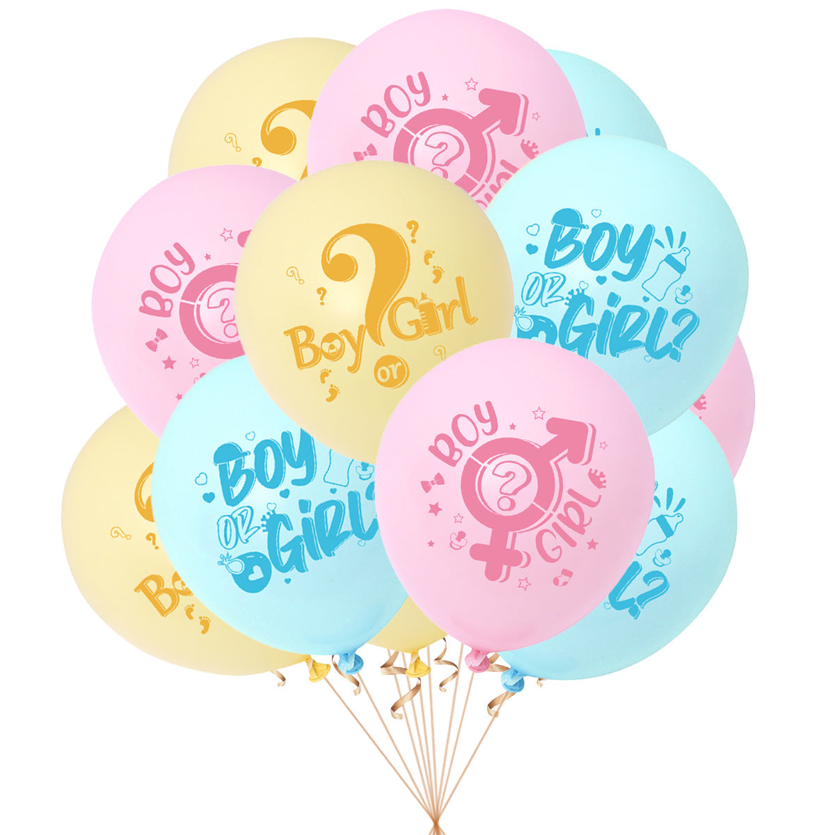 Gender reveal party set.