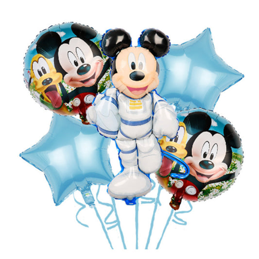 Mickey mouse set of five foil balloons.