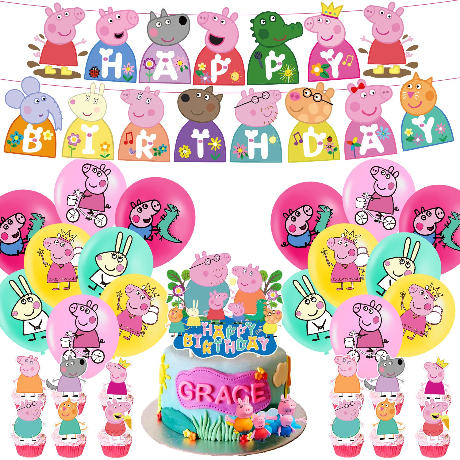 Pepa Pig Birthday party set.