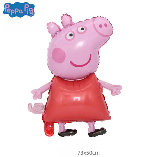 Pepa Pig set of 4 foil balloons.