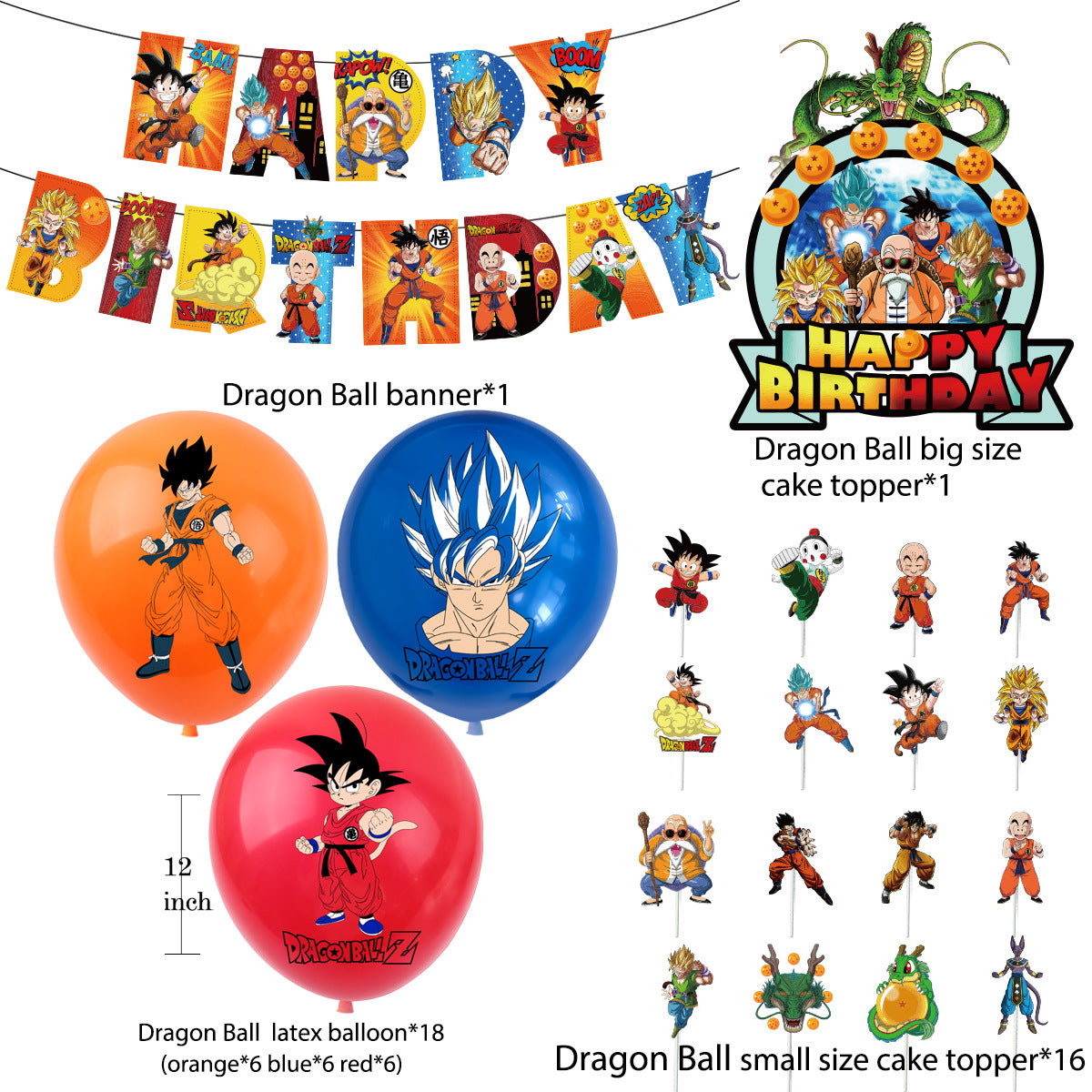 Dragon Ball Birthday party set.