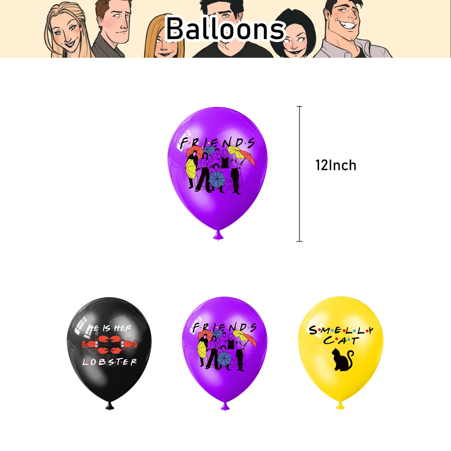 Friends Birthday Party Decorations – Complete Decoration Set.