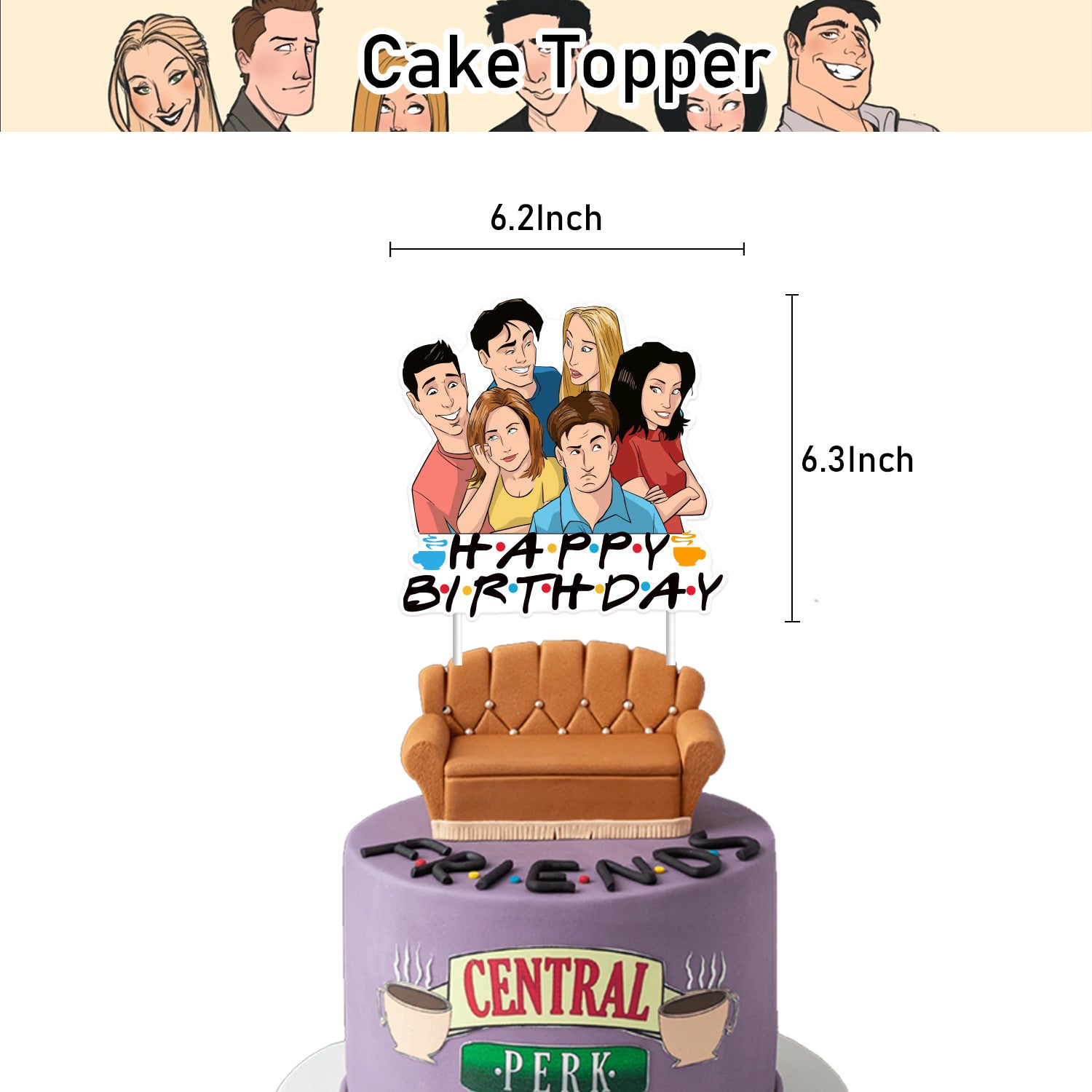 Friends Birthday Party Decorations – Complete Decoration Set.